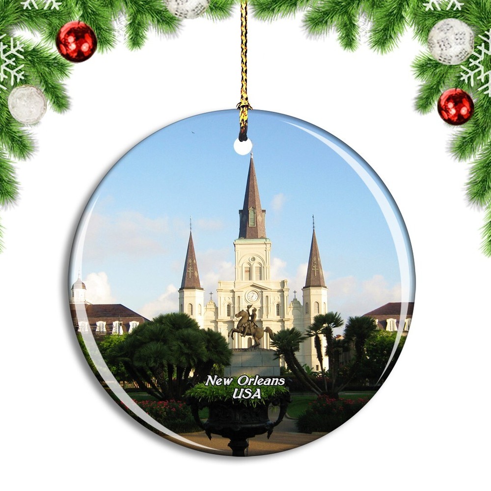 New Orleans Cathedral USA Christmas ornament travel souvenir  