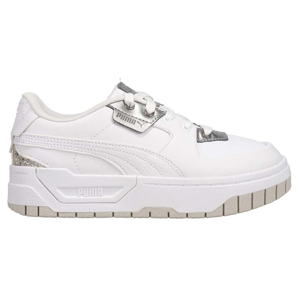 Puma Cali Dream Star Quality Metallic Platform  Womens White Sneakers Casual Sho
