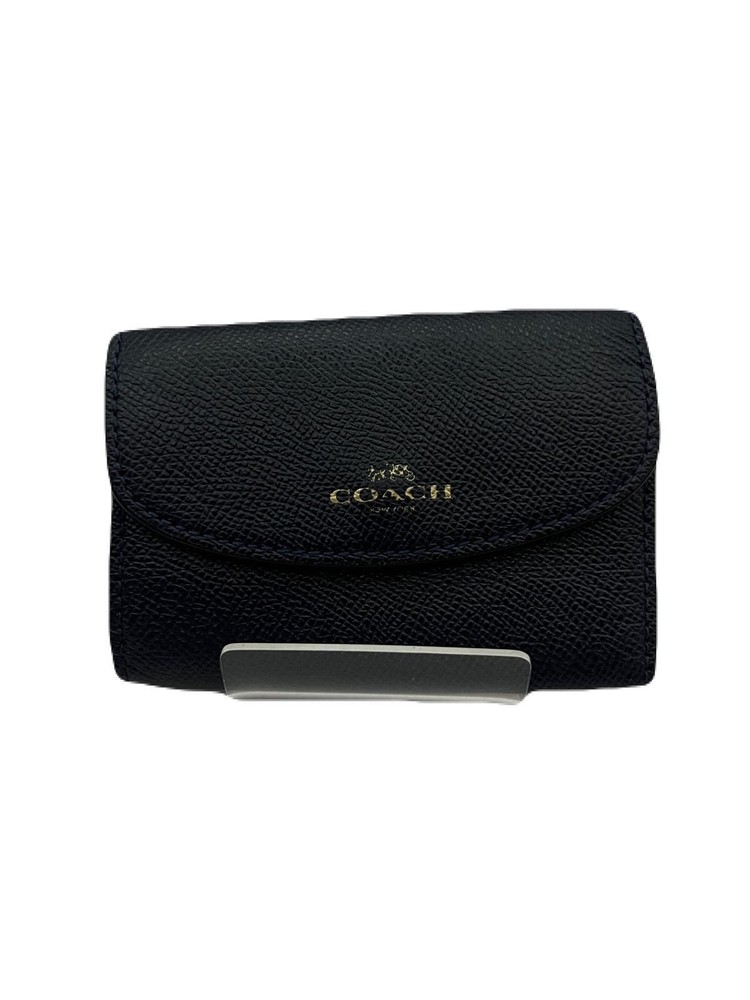 Coach Navy Leather Key Wallet with 6 Hooks - Pre-Owned T8-16