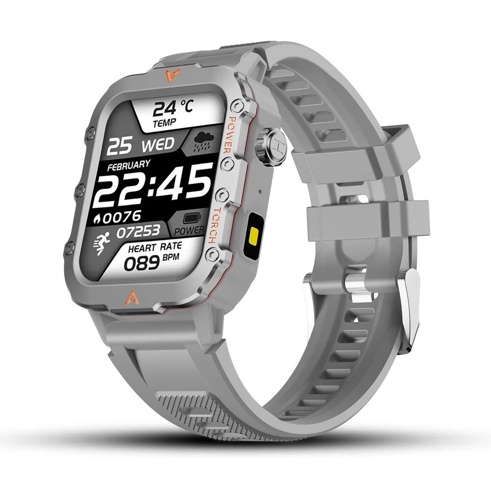 Rugged Military Smart Watch for Men with Call Receive and Dial Features