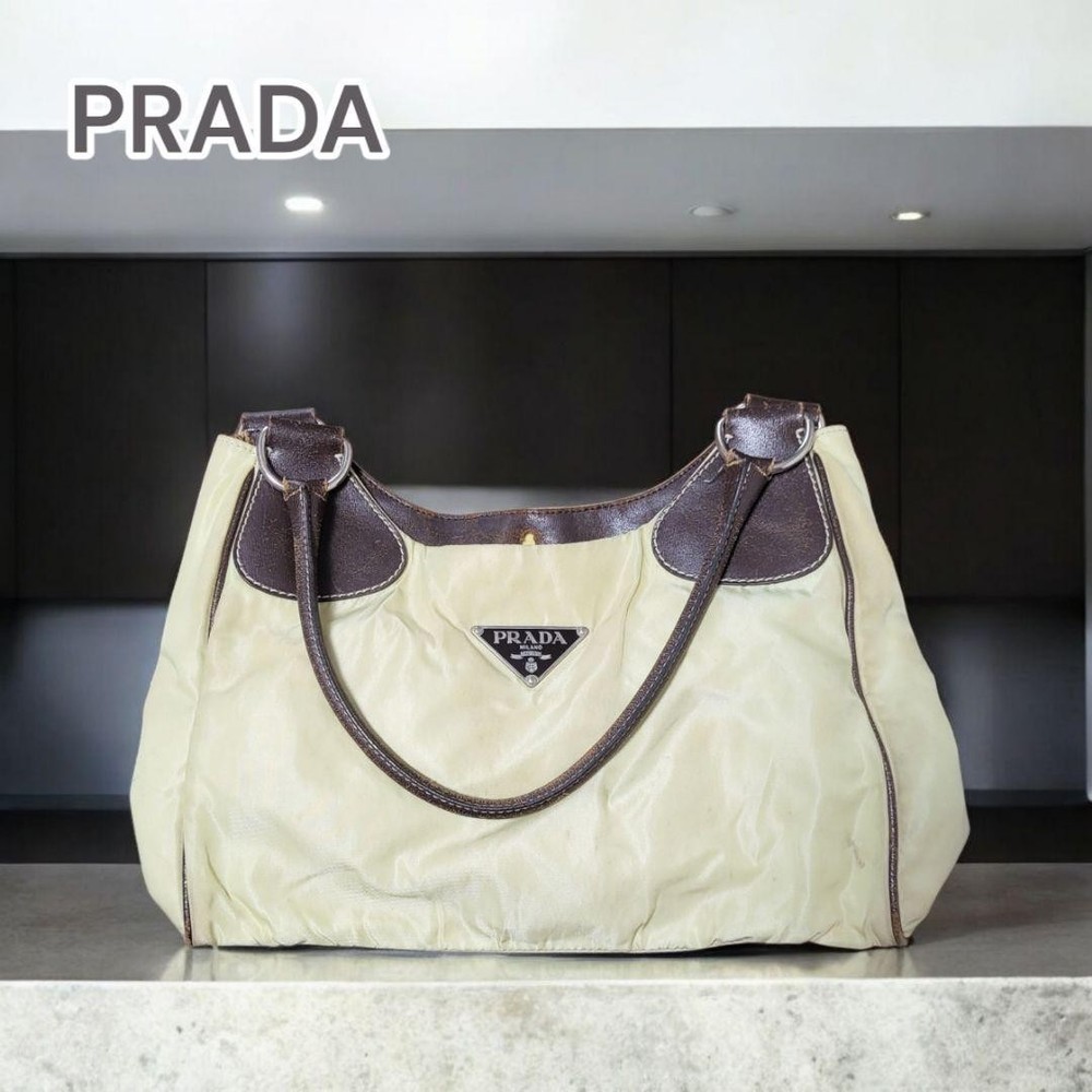 RARE PRADA Nylon and Leather Handbag