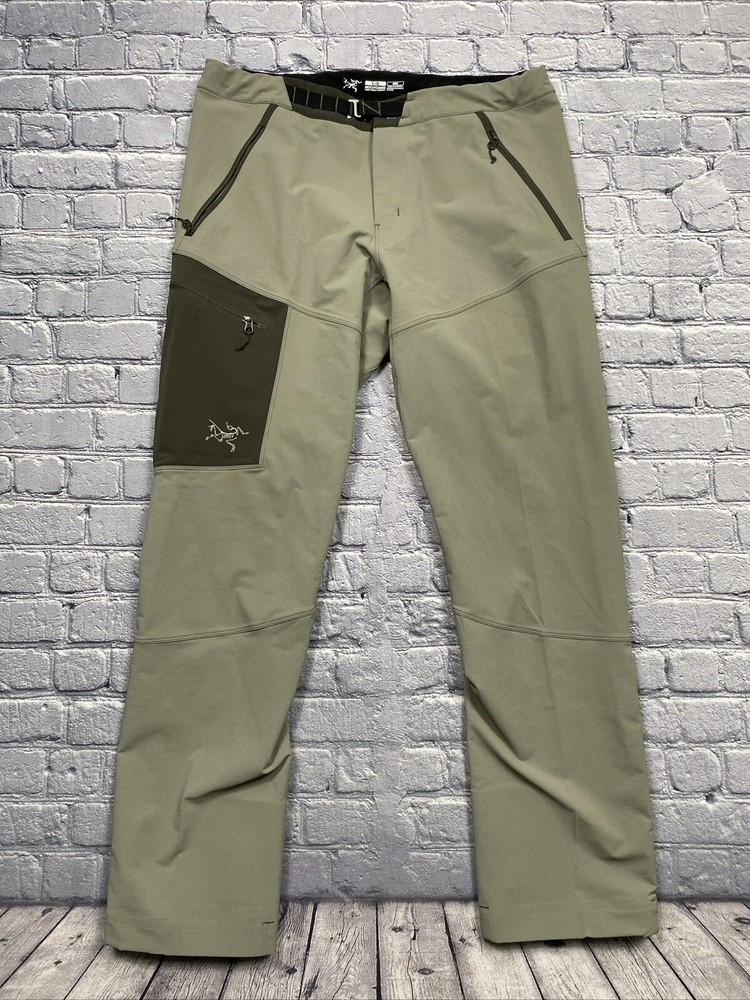 Arc'teryx Pants Men's L Gray/Taupe Softshell Ski Snowboarding Hiking Gorpcore