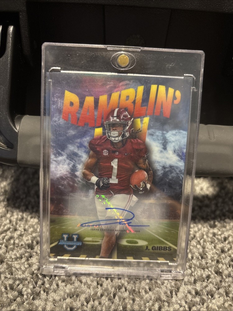 Jahmyr Gibbs Ramblin’ Bowman U RC Auto /99