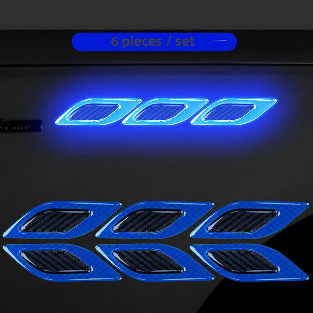 Reflective Blue Sticker Body Door Bumper Decal Sticker Car Exterior Accessories
