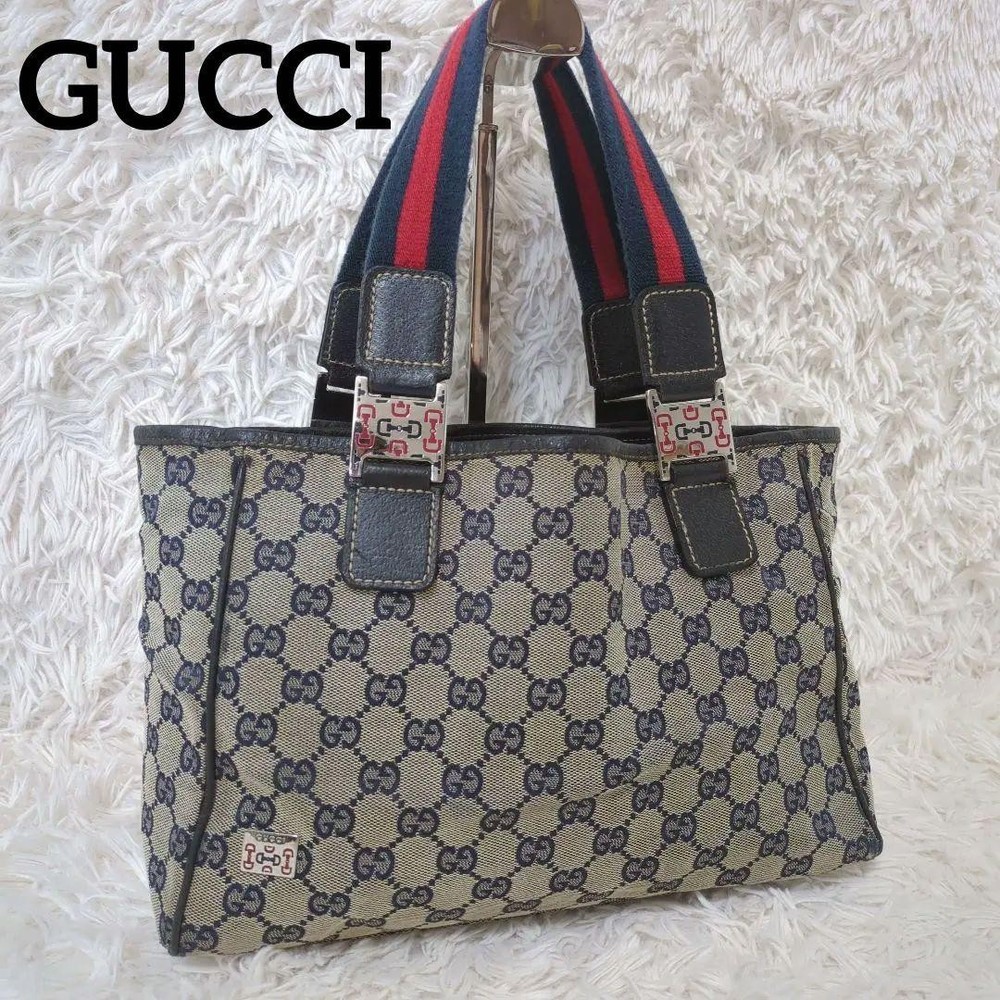 Notify Me Of Sold Out Immediately Gucci Handbag Gg Canvas Sherry Line Navy