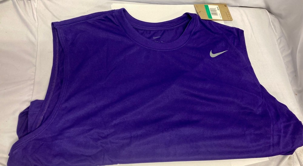 Nike Men’s Team Legend Sleeveless Crew Shirt Dri-Fit Purple Size XL