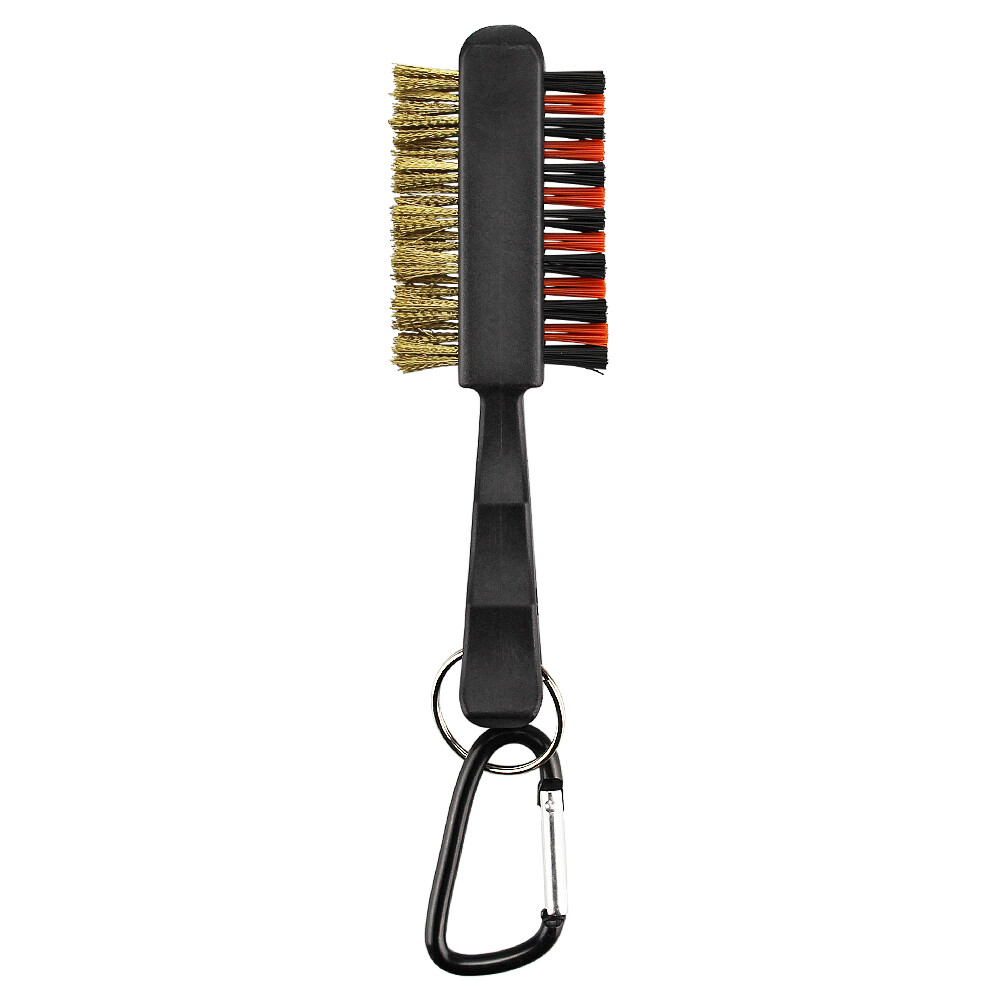 Mini short-handle golf brush for club and ball cleaning