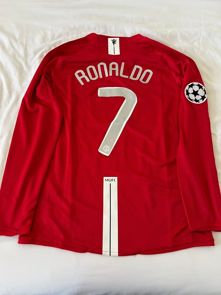 Retro Ronaldo 2008 UCL Final Manchester United Long Sleeve Jersey
