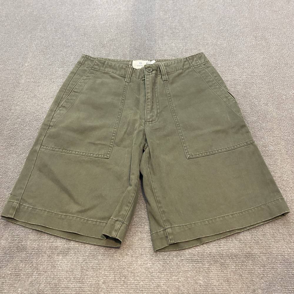 Vintage Gap  Shorts Mens Size 29 Olive Green Pockets Thick Heavy Y2K 10
