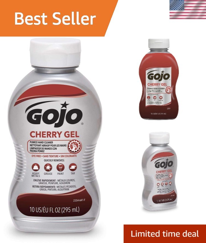 Refreshing Cherry Gel Pumice Hand Cleaner - Tough on Dirt, Gentle on Skin