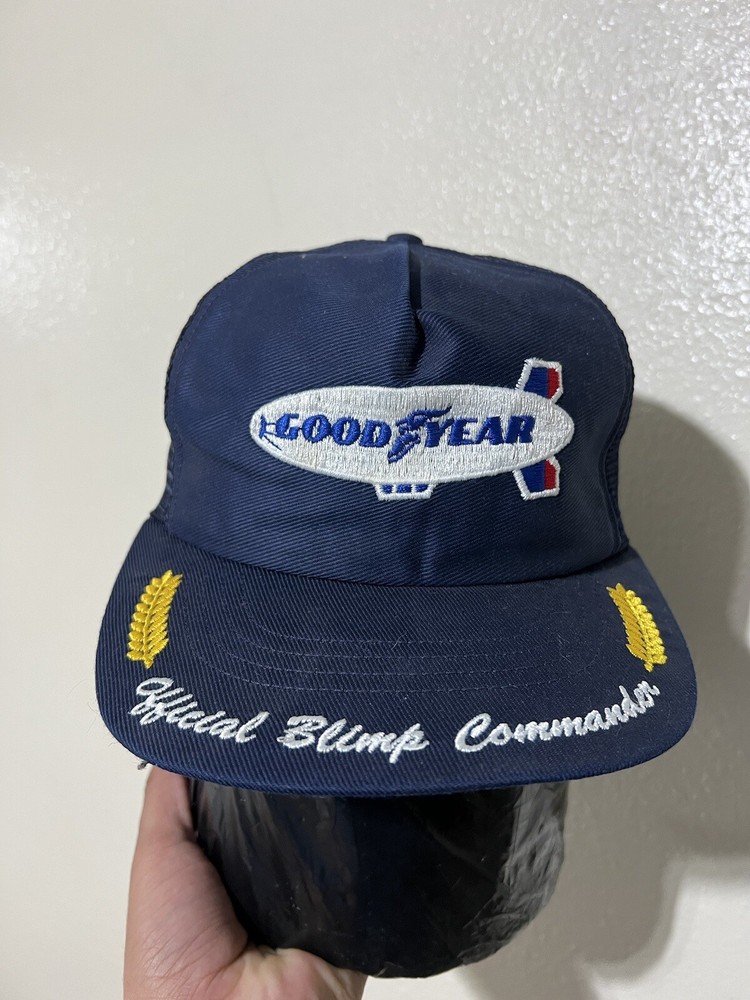 Vintage Goodyear Hat Made In USA Scrambled Eggs Snapback W/ Eagle Pin Swingster