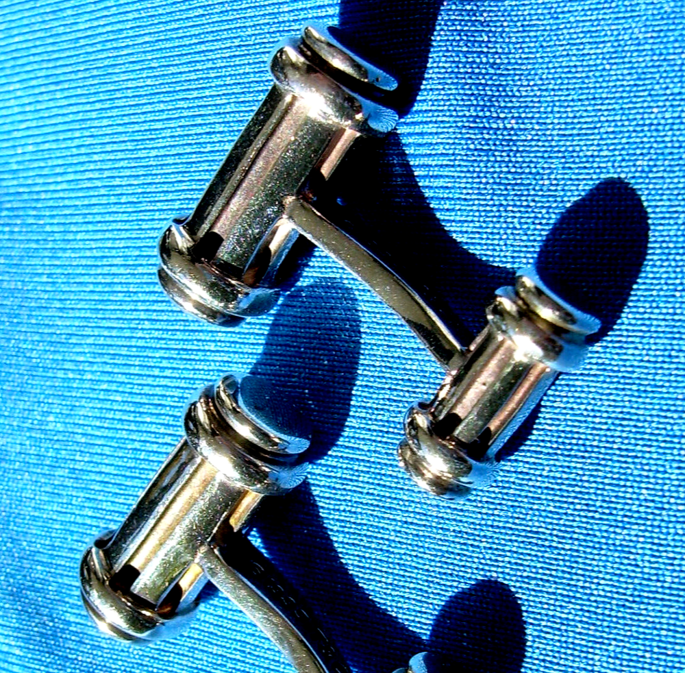 TIFFANY co Atlas Column Bar Groove Cufflinks 925 Sterling Silver