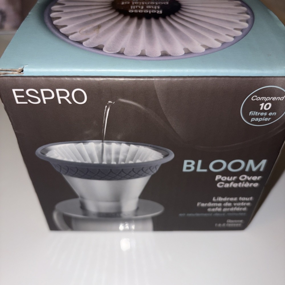 ESPRO - BLOOM Pour Over Coffee Brewer Set - Durable Brushed Stainless Steel, NEW