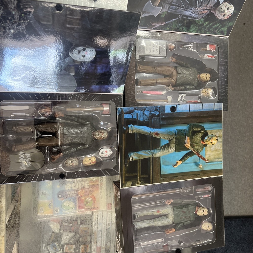 3X NECA Ultimate Jason Voorhees 7 inch Action Figure - 39716 Friday 13th Bundle