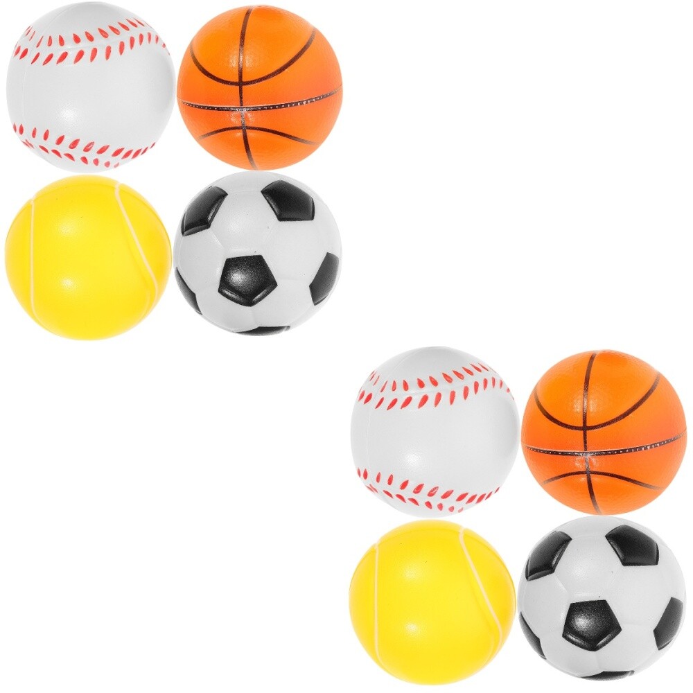 8 pcs Durable Bounce Ball Pet Dog Toys Rubber Fetch Ball Training Interactive