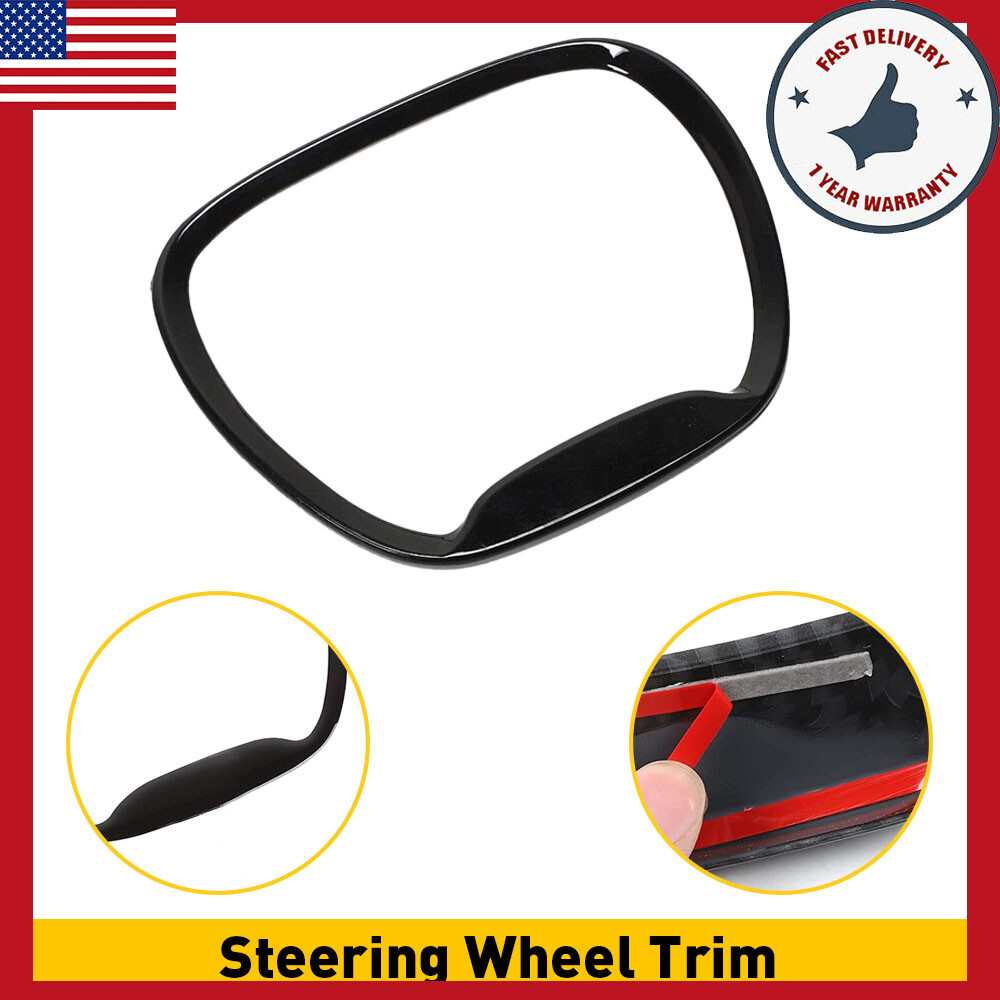 Car Steering Wheel Ring Decor Black Trim Cover For Dodge Challenger/Charger 15+