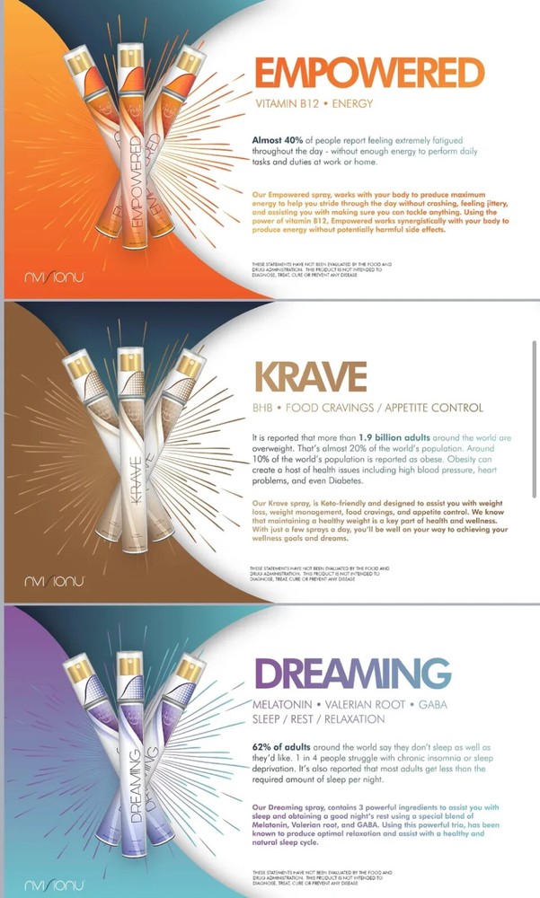 NVisionU Spray Holiday Sale – Dreaming, Empowered & Krave Variants  -image