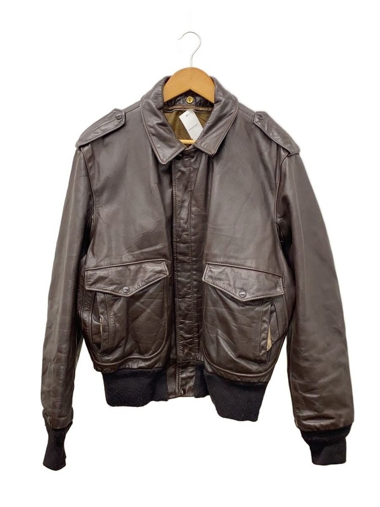 Schott Leather Jacket Blouson/44/Leather/Brw/Plain 3409