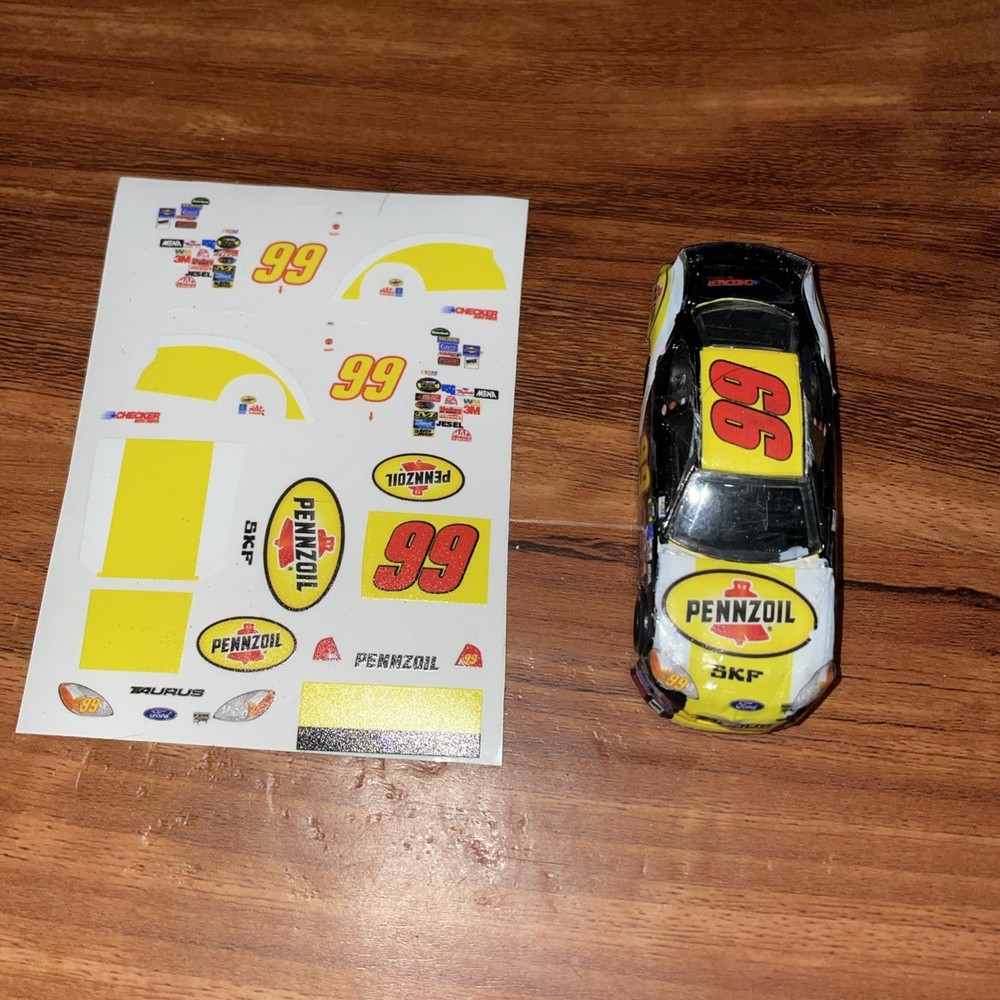 NASCAR 1/64 Scale Jeff Burton Pennzoil 2004 Custom Decal