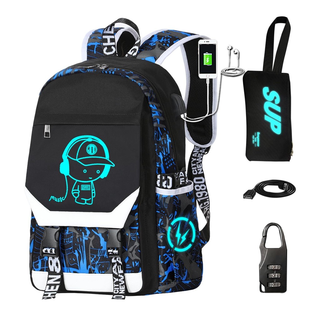 Backpack for Boys.Laptop Backpack with USB Charging Port, Bookbag for School ...