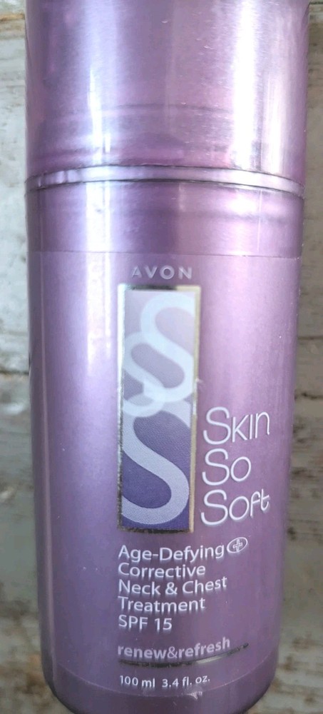 Vintage AVON Skin So Soft Age Defying Neck & Chest Treatment 3.4 oz