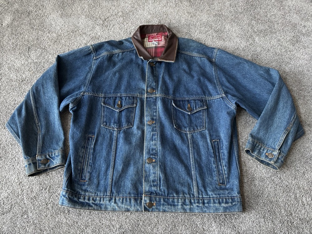 Marlboro Country Store Denim Chore Jacket Coat Mens XL Blue Barn Work Vintage