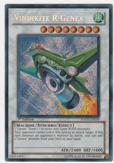 Vindikite R-Genex - HA03-EN059 - Secret Rare - Unlimited Edition - Moderately Pl