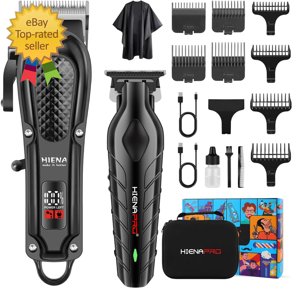 Professional Rechargeable Cordless Hair Clipper & Trimmer Kit for Men