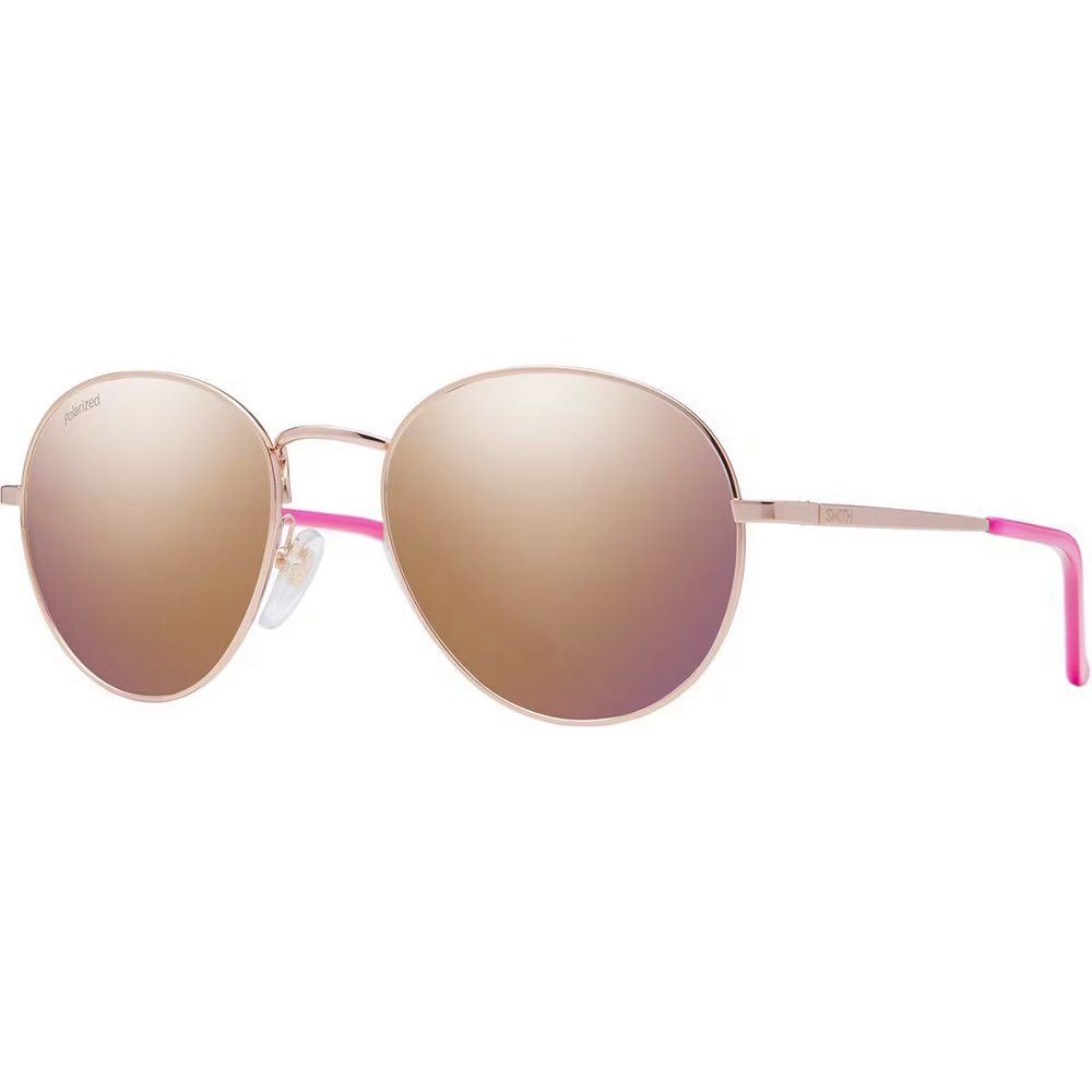 Smith Prep Polarized Sunglasses, Rose Gold Polarized Rose Gold Mirror