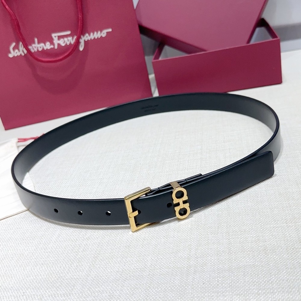 Italian Made Handcrafted Ferragamo belt authentic women width2.5cm/0.98inch