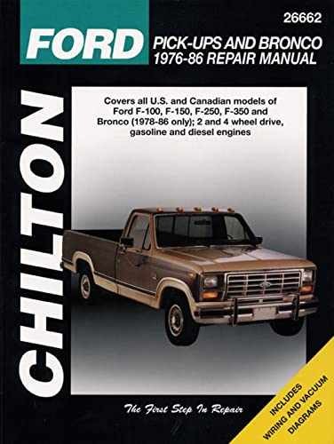 Ford Pick-ups and Bronco, 1976-86 (Chilton Total - Paperback, by Chilton - Good