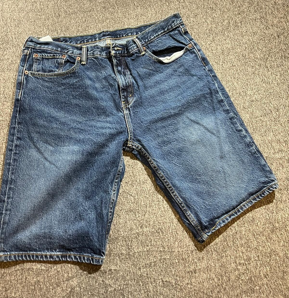 Levi's 502 Denim Shorts Men’s Blue Regular Taper Fit 36x21