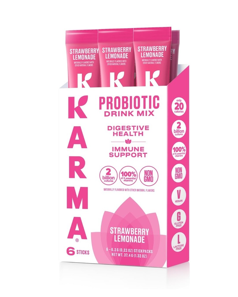 Karma Probiotic Hydration Packet - 6 Pack, Strawberry 1.32 Ounce (Pack of 1)