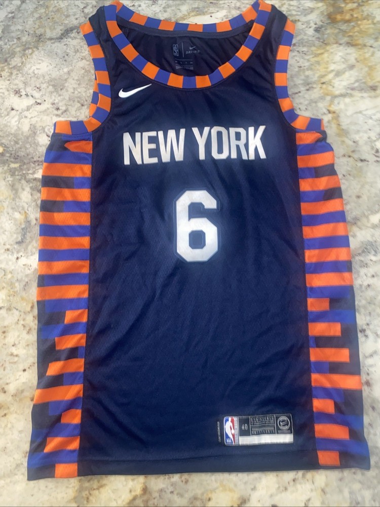 NBA Nike Authentic New York Knicks Porzingis #6 2017 City Jersey YOUTH Small
