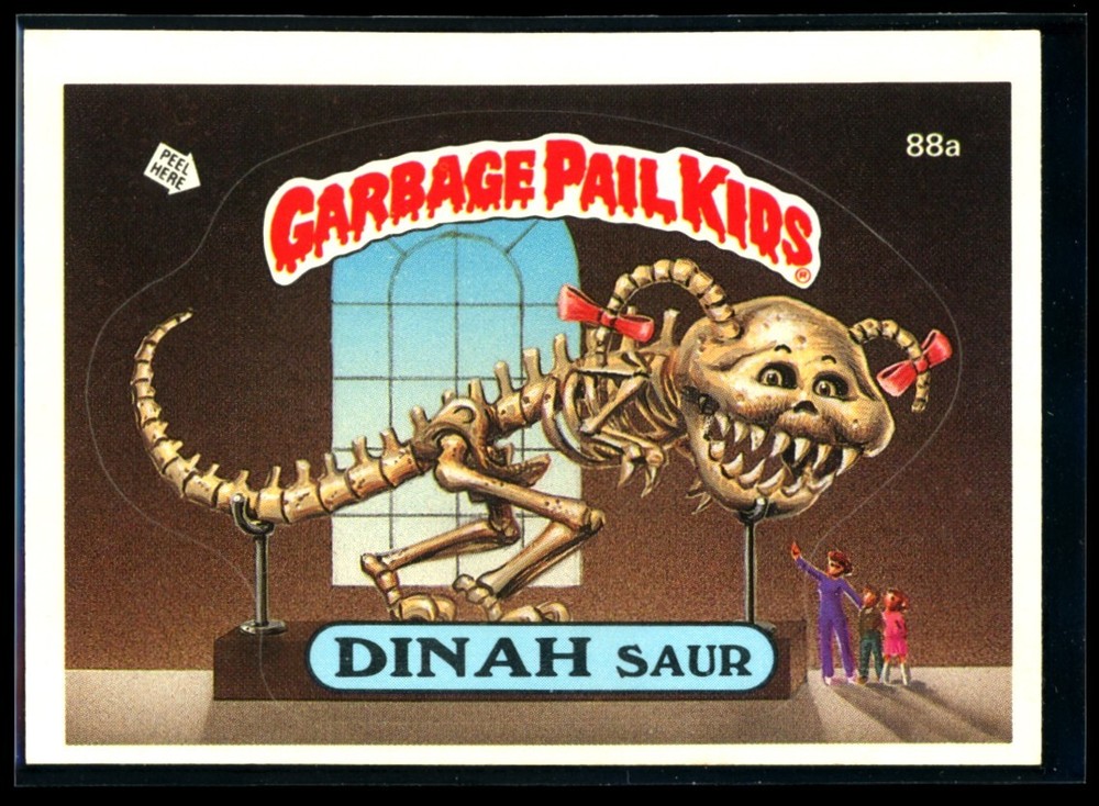 DINAH SAUR 1986 Garbage Pail Kids Series 3 #88a NM C2 No Copyright Vintage Trading Card
