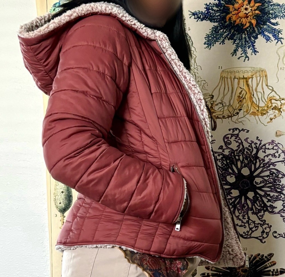 Pink Mauve Sherpa Fleece | Puffer Jacket