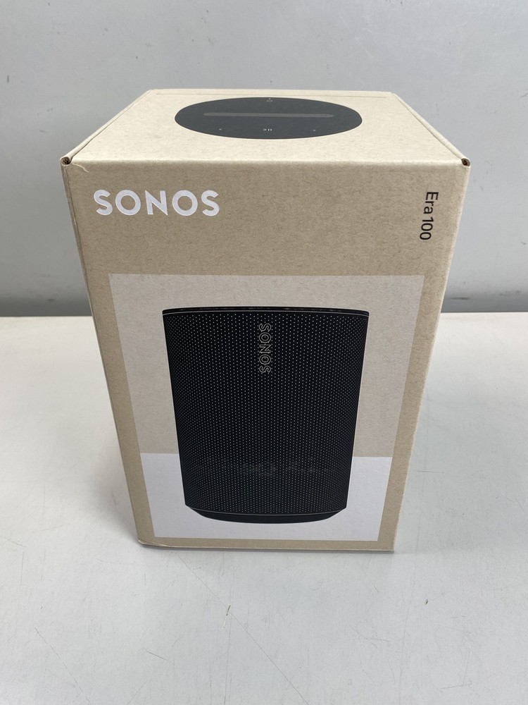 Sonos - Era 100 WiFi and Bluetooth Smart Speaker - Black