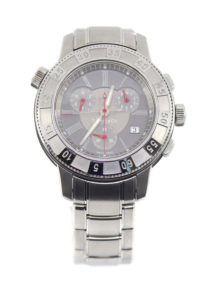 Tiffany & Co Chronograph Stainless Steel Watch T-57