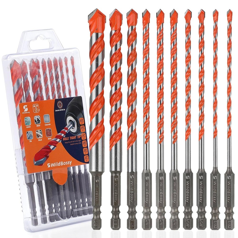 Brocas Para Concreto Set Para Perforar Cemento ladrillos Azulejo Ceramica Vidrio