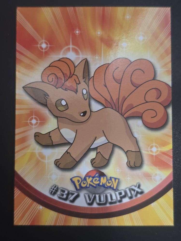 Pokemon Vulpix #37 Topps Series 1 TV Animation Edition Black Label Non Foil NM
