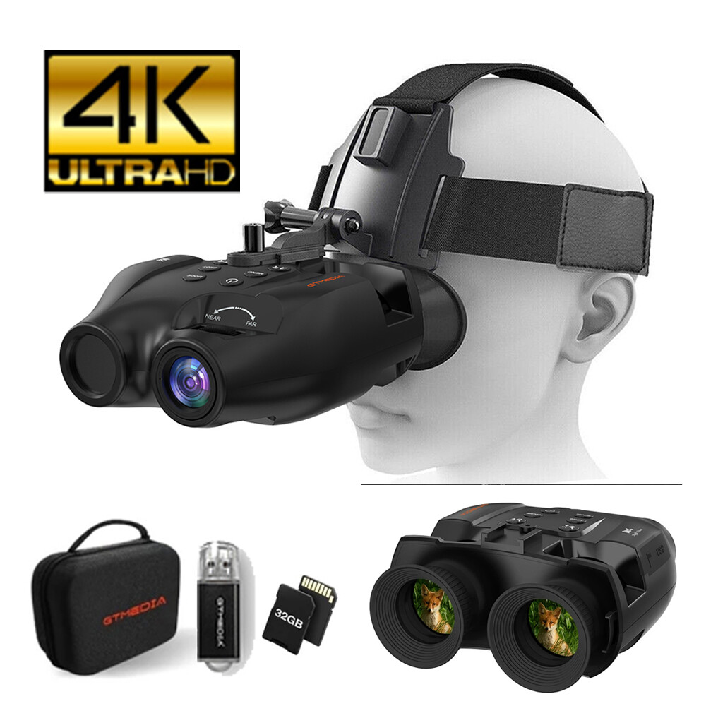 Helmet Mount Night Vision Goggles Infrared Digital Zoom Binoculars Video Record