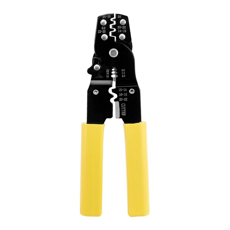 Portable Carbon Steel Wire Stripper Crimper Cutter for AWG22-10 Cables