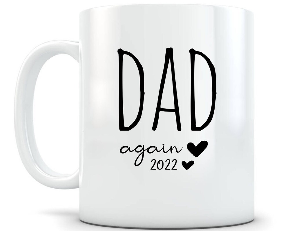 Daddy Mug Dad Again Pregnancy Announcement New Baby Father's Day Gift Custom Dad