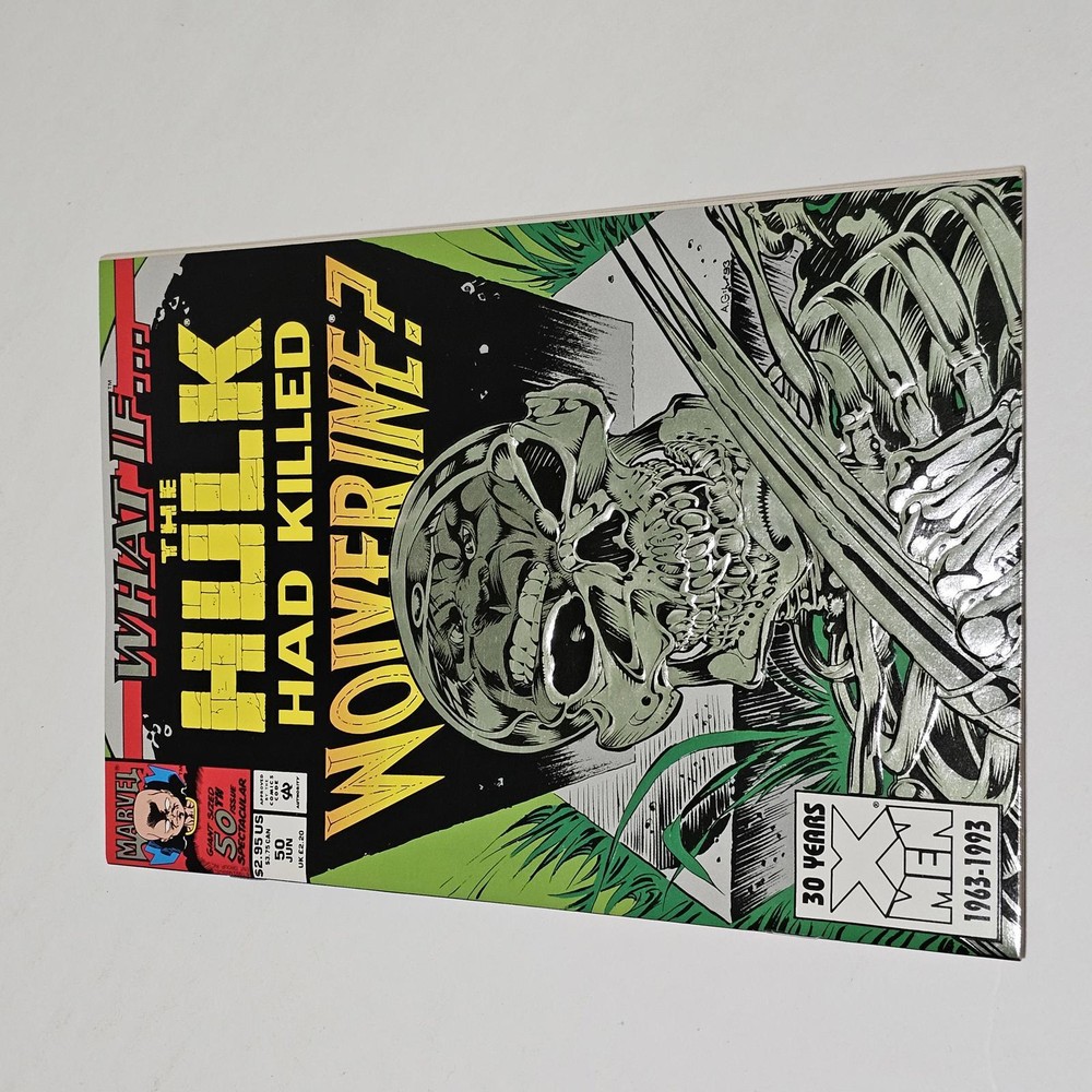 Hulk vs Wolverine 1993 Marvel Embossed Cover What If Comic