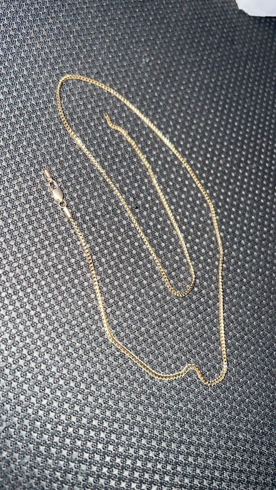Broken 20” 1.5mm Franco 10k Gold Chain 7.05 Grams