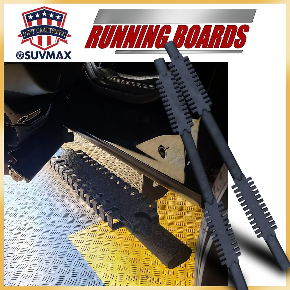 Black Running Boards for Ford Explorer 2020-2025 - 2-Piece Side Step Nerf Bars