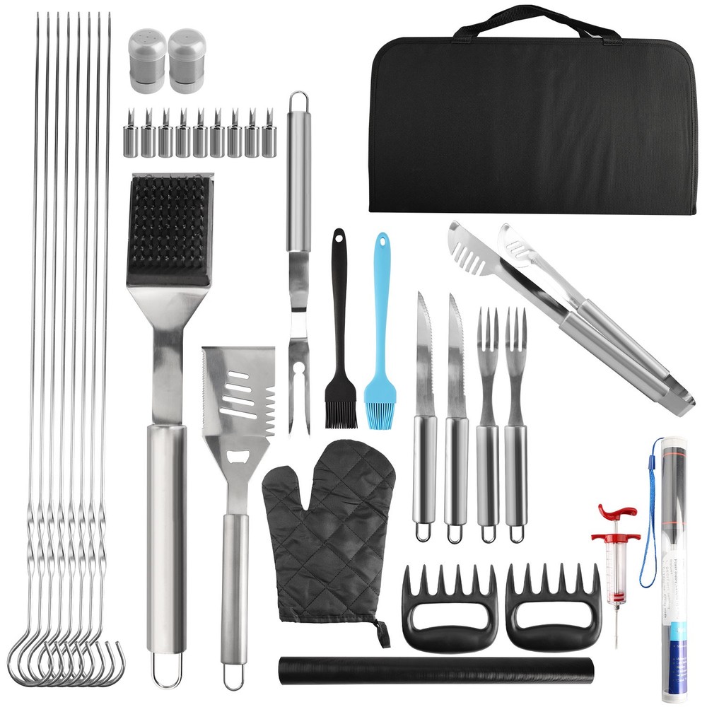 35Pc Heavy Duty Stainless Steel BBQ Grill Tool Set,Complete Grilling Accessories