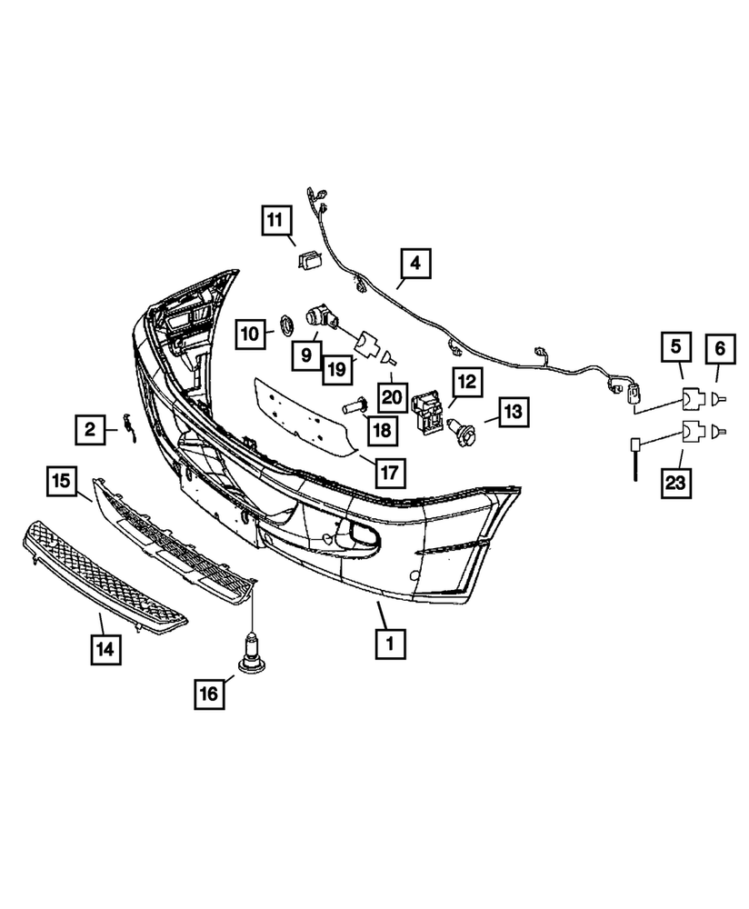 Genuine Mopar Front Fascia 1KR89P01AB