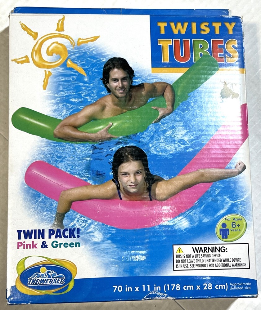 Intex Wet Set 2 Twisty Tube 70 Inch Pink Green Pool Noodle Floats 2010
