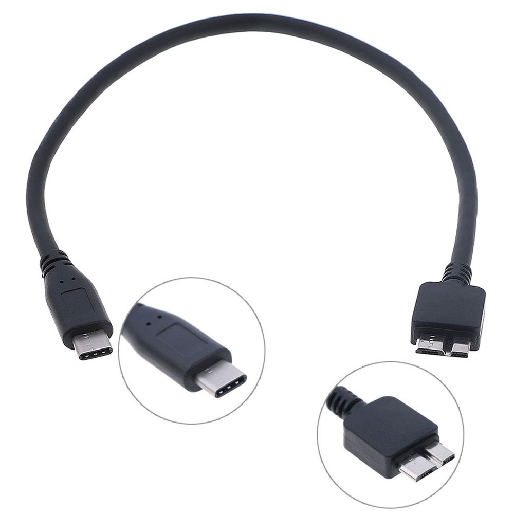 USB C to Micro B Cable for HDD Hard Disk 30cm Fast Charging